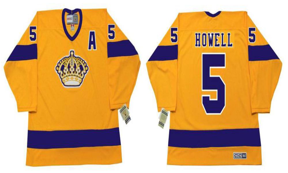 2019 Men Los Angeles Kings #5 Howell Yellow CCM NHL jerseys->los angeles kings->NHL Jersey